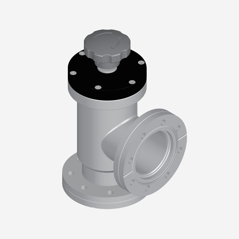 Vacuum Angle Valve, CF Flange, Manual with Bellows