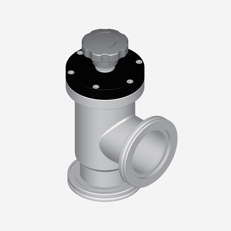 Vacuum Angle Valve, ISO Flange, Manual with Bellows
