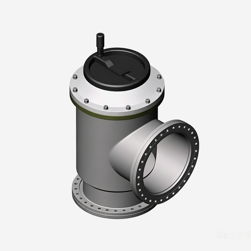 Large Angle Valve, CF Flange, Manual Type, With Bellows