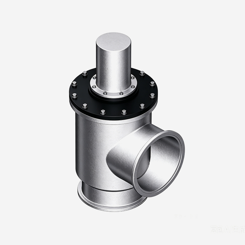 Large Angle Valve, ISO Flange, Double Acting, Pneumatic Open & Close, Pneumatic Actuator With Bellows