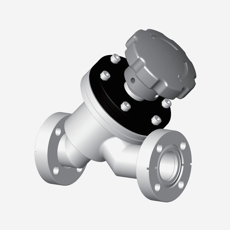 Y-Type Valve, CF Flange, Manual, Copper Seal, With Bellows