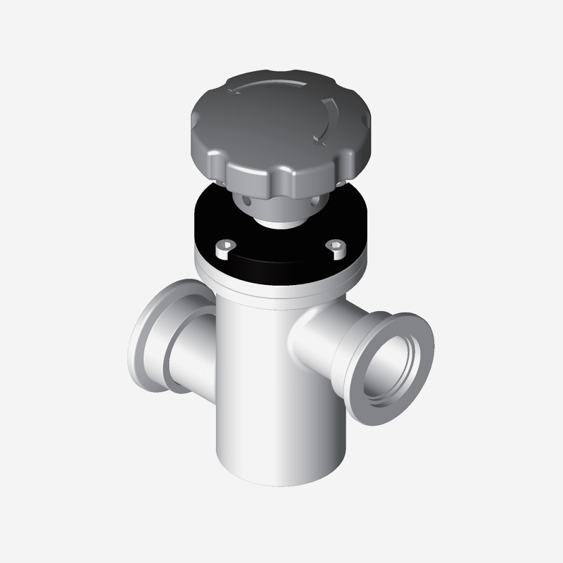 Z-Type Valve, KF Flange, Manual Operation, With Bellows