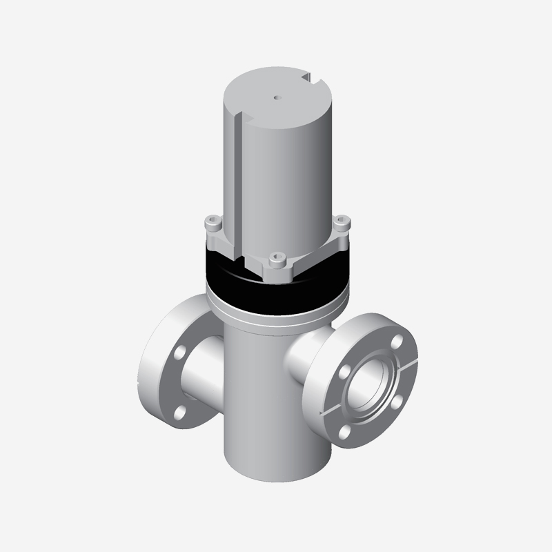 Z-Type Valve, CF Flange, Single Acting, Pneumatic Open & Spring Close, Pneumatic Actuator, Without Bellows