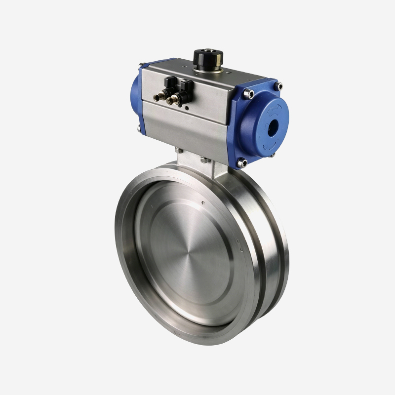 ISO-K Type Butterfly Valve, Pneumatic Open & Pneumatic Close, with Pneumatic Actuator