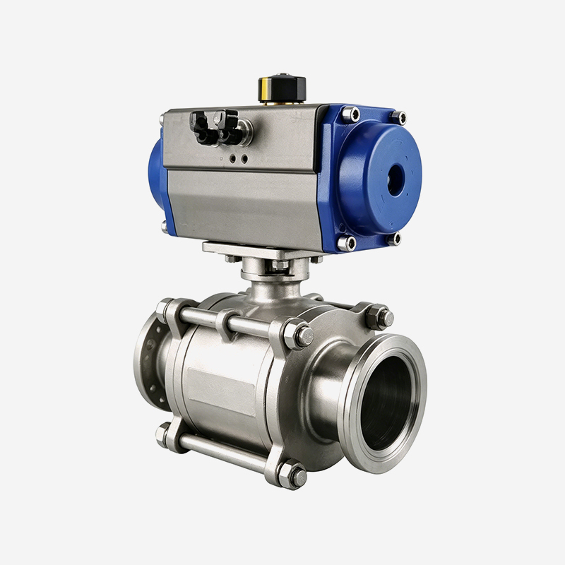 Pneumatic Ball Valve with Pneumatic Actuator, Pneumatic Open and Pneumatic Close