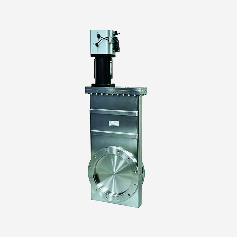 High Vacuum Gate Valve (Linkage Type) - ISO Flange (Large Bore) - Pneumatic Series (With Bellows & Elastomer Bonnet Seal)
