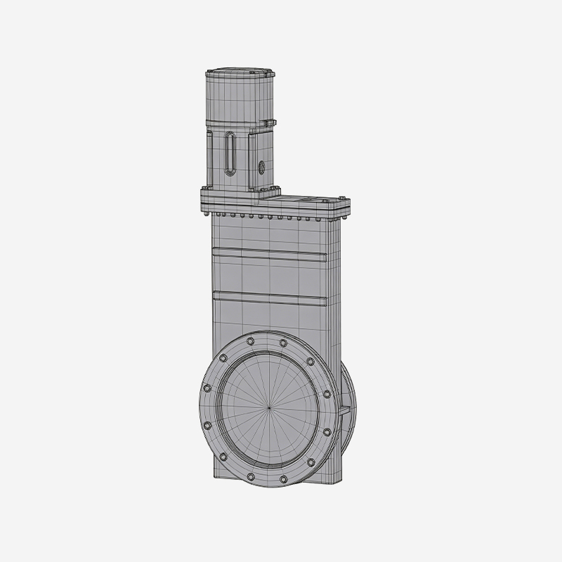 High Vacuum Gate Valve (Linkage Type, Limit Switch) - ISO Flange (Large Bore) - Pneumatic Series (With Bellows & Elastomer Bonnet Seal)